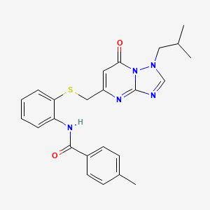 N-(2-{[(1-isobutyl-7-oxo-1,7-dihydro[1,2,4]triazolo[1,5-a]pyrimidin-5-yl)methyl]thio}phenyl)-4-methylbenzamide