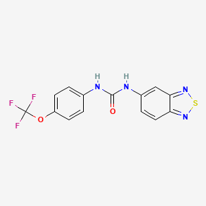 molecular formula C14H9F3N4O2S B1649692 1-(2,1,3-Benzothiadiazol-5-yl)-3-[4-(trifluoromethoxy)phenyl]urea CAS No. 1032506-94-7