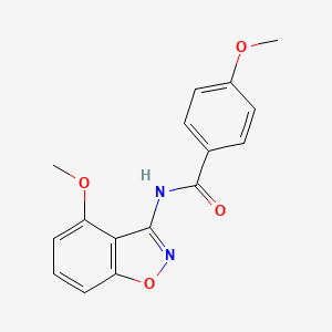 molecular formula C16H14N2O4 B1649694 4-methoxy-N-(4-methoxy-1,2-benzoxazol-3-yl)benzamide CAS No. 1032507-46-2