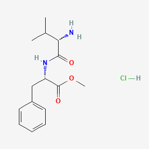 molecular formula C15H23ClN2O3 B1649703 (S)-methyl 2-((S)-2-amino-3-methylbutanamido)-3-phenylpropanoate hydrochloride CAS No. 10342-47-9