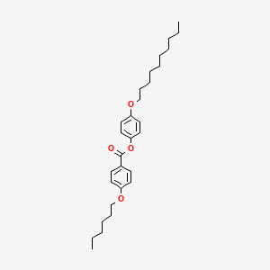 molecular formula C29H42O4 B1649707 Benzoic acid, 4-(hexyloxy)-, 4-(decyloxy)phenyl ester CAS No. 103521-22-8