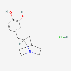 molecular formula C14H20ClNO2 B1649714 2-(3,4-Dihydroxybenzyl)quinuclidine hydrochloride CAS No. 103660-55-5