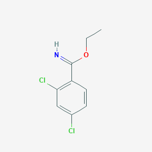 molecular formula C9H9Cl2NO B1649738 Ethyl 2,4-dichlorobenzene-1-carboximidate CAS No. 104326-54-7