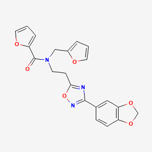 molecular formula C21H17N3O6 B1649739 N~2~-{2-[3-(1,3-benzodioxol-5-yl)-1,2,4-oxadiazol-5-yl]ethyl}-N~2~-(2-furylmethyl)-2-furamide CAS No. 1043426-49-8