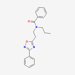 molecular formula C20H21N3O2 B1649741 N-[2-(3-phenyl-1,2,4-oxadiazol-5-yl)ethyl]-N-propylbenzamide CAS No. 1043500-59-9