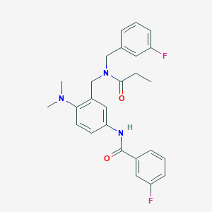 N~1~-(4-(dimethylamino)-3-{[(3-fluorobenzyl)(propionyl)amino]methyl}phenyl)-3-fluorobenzamide