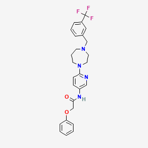 2-phenoxy-N~1~-(6-{4-[3-(trifluoromethyl)benzyl]-1,4-diazepan-1-yl}-3-pyridyl)acetamide