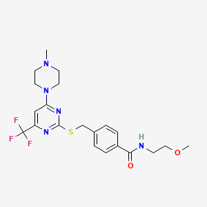 N~1~-(2-methoxyethyl)-4-({[4-(4-methylpiperazino)-6-(trifluoromethyl)-2-pyrimidinyl]sulfanyl}methyl)benzamide