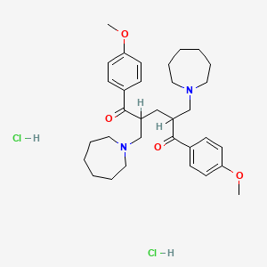 2,4-Bis((hexahydro-1H-azepin-1-yl)methyl)-1,5-bis(4-methoxyphenyl)-1,5-pentanedione 2HCl