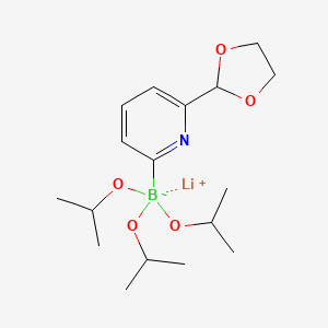molecular formula C17H29BLiNO5 B1649774 Lithium (6-(1,3-dioxolan-2-yl)pyridin-2-yl)triisopropoxyborate CAS No. 1048030-50-7