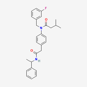 N~1~-(3-fluorobenzyl)-3-methyl-N~1~-(4-{2-oxo-2-[(1-phenylethyl)amino]ethyl}phenyl)butanamide