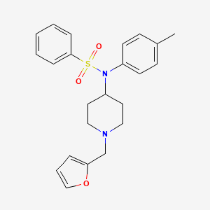 molecular formula C23H26N2O3S B1649777 N~1~-[1-(2-furylmethyl)-4-piperidyl]-N~1~-(4-methylphenyl)-1-benzenesulfonamide CAS No. 1048486-26-5