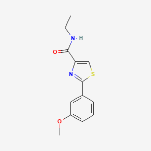molecular formula C13H14N2O2S B1649778 N~4~-ethyl-2-(3-methoxyphenyl)-1,3-thiazole-4-carboxamide CAS No. 1048800-01-6