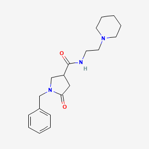 molecular formula C19H27N3O2 B1649779 1-benzyl-5-oxo-N-[2-(piperidin-1-yl)ethyl]pyrrolidine-3-carboxamide CAS No. 1048886-61-8