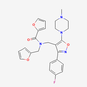 molecular formula C25H25FN4O4 B1649783 N~2~-{[3-(4-fluorophenyl)-5-(4-methylpiperazino)-4-isoxazolyl]methyl}-N~2~-(2-furylmethyl)-2-furamide CAS No. 1048913-06-9