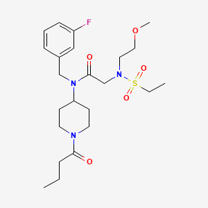 molecular formula C23H36FN3O5S B1649785 N~1~-(1-butyryl-4-piperidyl)-2-[(ethylsulfonyl)(2-methoxyethyl)amino]-N~1~-(3-fluorobenzyl)acetamide CAS No. 1048913-64-9