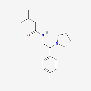 3-methyl-N-[2-(4-methylphenyl)-2-pyrrolidin-1-ylethyl]butanamide