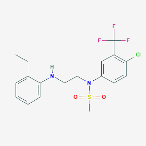 molecular formula C18H20ClF3N2O2S B1649789 [4-Chloro-3-(trifluoromethyl)phenyl]{2-[(2-ethylphenyl)amino]ethyl}(methylsulf onyl)amine CAS No. 1049157-76-7