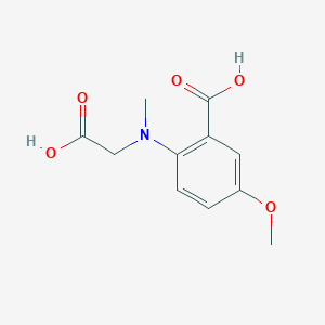 molecular formula C11H13NO5 B1649791 Benzoic acid, 2-[(carboxymethyl)methylamino]-5-methoxy- CAS No. 104961-12-8