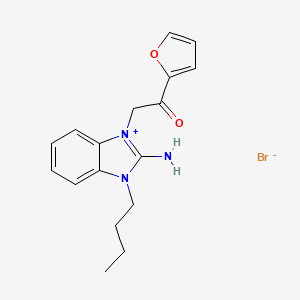 2-(2-Amino-3-butylbenzimidazol-1-ium-1-yl)-1-(furan-2-yl)ethanone;bromide