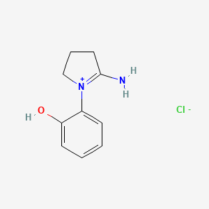 molecular formula C10H13ClN2O B1649803 2-(5-amino-3,4-dihydro-2H-pyrrol-1-ium-1-yl)phenol;chloride CAS No. 1049745-24-5