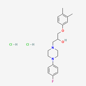 molecular formula C21H28ClFN2O2 B1649808 1-(3,4-Dimethylphenoxy)-3-(4-(4-fluorophenyl)piperazin-1-yl)propan-2-ol dihydrochloride CAS No. 1049785-18-3
