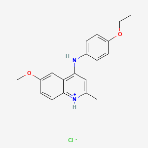 N-(4-ethoxyphenyl)-6-methoxy-2-methylquinolin-1-ium-4-amine;chloride