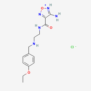 molecular formula C14H20ClN5O3 B1649822 4-Amino-N-[2-[(4-ethoxyphenyl)methylamino]ethyl]-1,2,5-oxadiazol-5-ium-3-carboxamide;chloride CAS No. 1052538-52-9