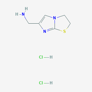 molecular formula C6H10ClN3S B1649824 (2,3-Dihydroimidazo[2,1-b][1,3]thiazol-6-ylmethyl)amine dihydrochloride CAS No. 1052552-59-6