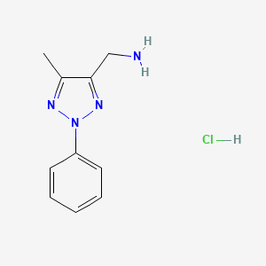 molecular formula C10H13ClN4 B1649827 (5-Methyl-2-phenyl-2H-1,2,3-triazol-4-yl)methanamine hydrochloride CAS No. 105362-46-7
