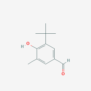 molecular formula C12H16O2 B1649828 3-Tert-butyl-4-hydroxy-5-methylbenzaldehyde CAS No. 10537-77-6
