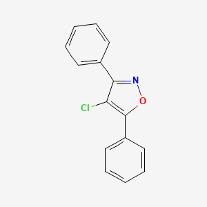 molecular formula C15H10ClNO B1649832 Isoxazole, 4-chloro-3,5-diphenyl- CAS No. 10557-79-6