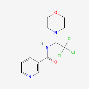 3-Pyridinecarboxamide, N-[2,2,2-trichloro-1-(4-morpholinyl)ethyl]-