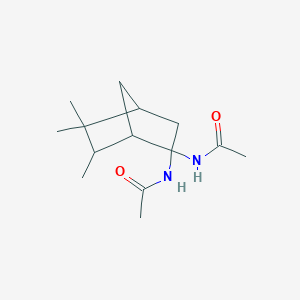 molecular formula C14H24N2O2 B1649837 N-(2-Acetamido-5,5,6-trimethyl-2-bicyclo[2.2.1]heptanyl)acetamide CAS No. 105754-49-2