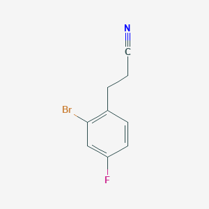 molecular formula C9H7BrFN B1649840 3-(2-Bromo-4-fluorophenyl)propanenitrile CAS No. 1057676-38-6