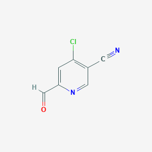 molecular formula C7H3ClN2O B1649850 4-Chloro-6-formylnicotinonitrile CAS No. 1060802-58-5
