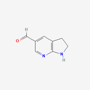 molecular formula C8H8N2O B1649851 2,3-Dihydro-1H-pyrrolo[2,3-B]pyridine-5-carbaldehyde CAS No. 1060803-16-8