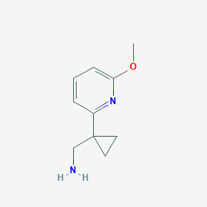 molecular formula C10H14N2O B1649854 (1-(6-Methoxypyridin-2-YL)cyclopropyl)methanamine CAS No. 1060807-05-7