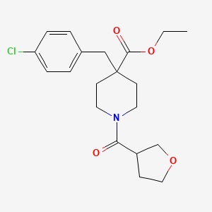 molecular formula C20H26ClNO4 B1649884 Ethyl 4-(4-chlorobenzyl)-1-(tetrahydro-3-furanylcarbonyl)-4-piperidinecarboxylate CAS No. 1069763-50-3