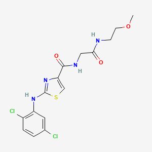 molecular formula C15H16Cl2N4O3S B1649890 2-(2,5-dichloroanilino)-N~4~-{2-[(2-methoxyethyl)amino]-2-oxoethyl}-1,3-thiazole-4-carboxamide CAS No. 1070772-29-0