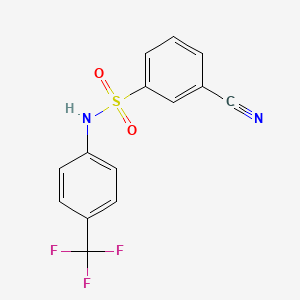 Benzenesulfonamide, 3-cyano-N-(4-(trifluoromethyl)phenyl)-
