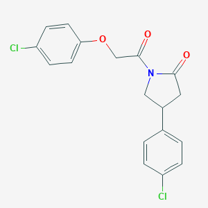 B164990 1-((4-Chlorophenoxy)acetyl)-4-(4-chlorophenyl)-2-pyrrolidinone CAS No. 137427-80-6