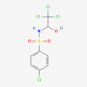 molecular formula C8H7Cl4NO3S B1649906 4-chloro-N-(2,2,2-trichloro-1-hydroxyethyl)benzenesulfonamide CAS No. 107905-41-9