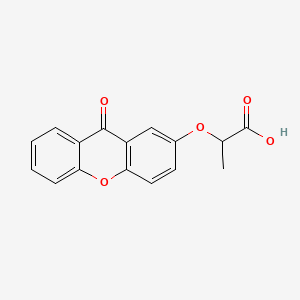 molecular formula C16H12O5 B1649909 2-((9-Oxo-9H-xanthen-2-yl)oxy)propanoic acid CAS No. 108078-29-1