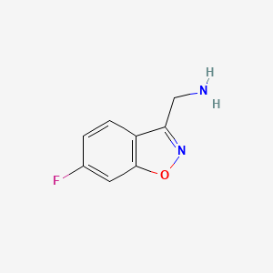 molecular formula C8H7FN2O B1649923 (6-Fluoro-1,2-benzoxazol-3-yl)methanamine CAS No. 1083402-26-9
