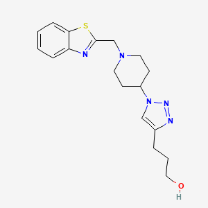 molecular formula C18H23N5OS B1649928 3-{1-[1-(1,3-benzothiazol-2-ylmethyl)-4-piperidinyl]-1H-1,2,3-triazol-4-yl}-1-propanol CAS No. 1087527-85-2