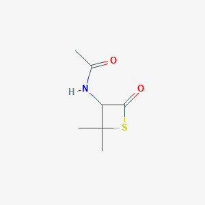 molecular formula C7H11NO2S B1649933 Acetamide, N-(2,2-dimethyl-4-oxo-3-thietanyl)- CAS No. 108865-98-1