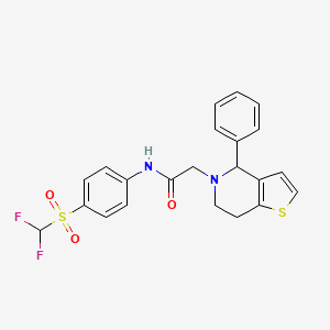 N-(4-difluoromethanesulfonylphenyl)-2-{4-phenyl-4H,5H,6H,7H-thieno[3,2-c]pyridin-5-yl}acetamide