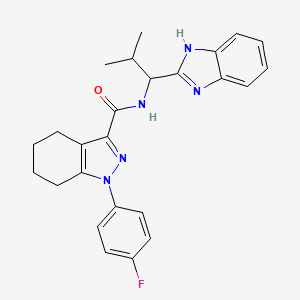 molecular formula C25H26FN5O B1649945 N-[1-(1H-1,3-benzodiazol-2-yl)-2-methylpropyl]-1-(4-fluorophenyl)-4,5,6,7-tetrahydro-1H-indazole-3-carboxamide CAS No. 1090897-28-1