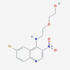 2-{2-[(6-Bromo-3-nitroquinolin-4-yl)amino]ethoxy}ethan-1-ol